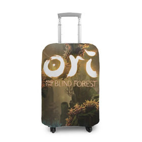 Чехол для чемодана 3D с принтом Ori and the Blind Forest , 86% полиэфир, 14% спандекс | двустороннее нанесение принта, прорези для ручек и колес | blind forest | ori | sein | белка | гумо | кошка | куро | лиса | нару | непроглядный лес | ори | платформер | птенец | сейн | сова