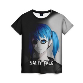 Женская футболка 3D с принтом Sally face , 100% полиэфир ( синтетическое хлопкоподобное полотно) | прямой крой, круглый вырез горловины, длина до линии бедер | sally face | маска | сали | салли | салли кромсалли | фейс | фишер