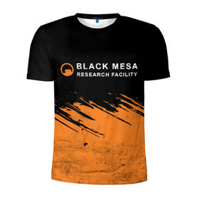 Мужская футболка 3D спортивная с принтом BLACK MESA (Half-Life) , 100% полиэстер с улучшенными характеристиками | приталенный силуэт, круглая горловина, широкие плечи, сужается к линии бедра | Тематика изображения на принте: black | counter | csgo | freeman | gordon | half | half life | halflife | lambda | life | logo | mesa | portal | strike | xen | гордон | контр | лайф | лого | портал | символ | страйк | фримен | халф | халф лайф | халфлайф