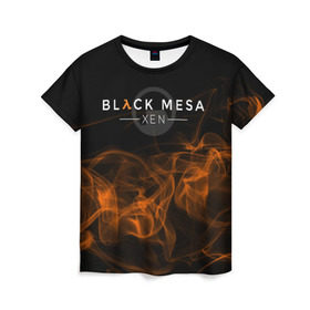 Женская футболка 3D с принтом HALF-LIFE - Black Mesa: XEN , 100% полиэфир ( синтетическое хлопкоподобное полотно) | прямой крой, круглый вырез горловины, длина до линии бедер | Тематика изображения на принте: black | counter | csgo | freeman | gordon | half | half life | halflife | lambda | life | logo | mesa | portal | strike | xen | гордон | контр | лайф | лого | портал | символ | страйк | фримен | халф | халф лайф | халфлайф