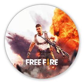 Коврик для мышки круглый с принтом FREE FIRE , резина и полиэстер | круглая форма, изображение наносится на всю лицевую часть | battle | battlegrounds | fire | free | game | games | garena | logo | mobile | royale | батлграунд | битва | гарена | гарено | игра | игры | королевская | лого | логотип | мобайл | онлайн | символ | фаер | фаир | фри