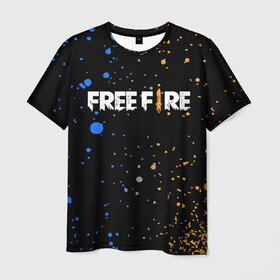 Мужская футболка 3D с принтом FREE FIRE , 100% полиэфир | прямой крой, круглый вырез горловины, длина до линии бедер | battle | battlegrounds | fire | free | game | games | garena | logo | mobile | royale | батлграунд | битва | гарена | гарено | игра | игры | королевская | лого | логотип | мобайл | онлайн | символ | фаер | фаир | фри