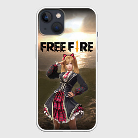 Чехол для iPhone 13 с принтом FREE FIRE   Caroline ,  |  | battle | battlegrounds | fire | free | game | games | garena | logo | mobile | royale | батлграунд | битва | гарена | гарено | игра | игры | королевская | лого | логотип | мобайл | онлайн | символ | фаер | фаир | фри