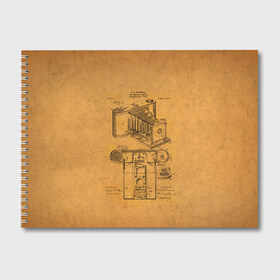 Альбом для рисования с принтом Photographic Camera Patent , 100% бумага
 | матовая бумага, плотность 200 мг. | patent | идея | история | камера | патент | разработка | фотик | фотоаппарат | фотограф | чертеж | чертежи