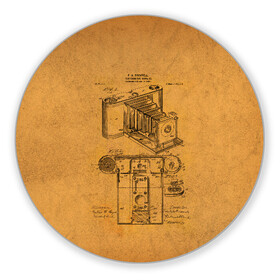 Коврик для мышки круглый с принтом Photographic Camera Patent , резина и полиэстер | круглая форма, изображение наносится на всю лицевую часть | patent | идея | история | камера | патент | разработка | фотик | фотоаппарат | фотограф | чертеж | чертежи