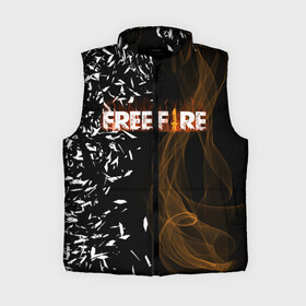 Женский жилет утепленный 3D с принтом FREE FIRE ,  |  | free fire | free fire pc | game | garena | mobile game | royale | trsffb | битва онлайн | гарена | игра | огонь | свободный огонь | фри фаер