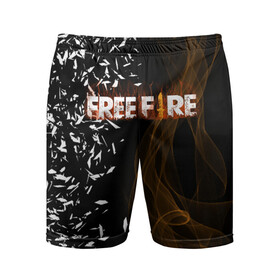 Мужские шорты спортивные с принтом FREE FIRE ,  |  | free fire | free fire pc | game | garena | mobile game | royale | trsffb | битва онлайн | гарена | игра | огонь | свободный огонь | фри фаер