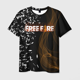 Мужская футболка 3D с принтом FREE FIRE , 100% полиэфир | прямой крой, круглый вырез горловины, длина до линии бедер | free fire | free fire pc | game | garena | mobile game | royale | trsffb | битва онлайн | гарена | игра | огонь | свободный огонь | фри фаер