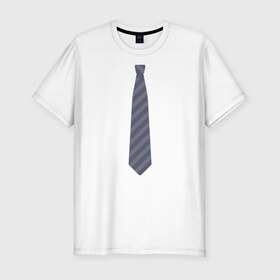 Мужская футболка хлопок Slim с принтом Business , 92% хлопок, 8% лайкра | приталенный силуэт, круглый вырез ворота, длина до линии бедра, короткий рукав | business | business style | галстук | деловой стиль