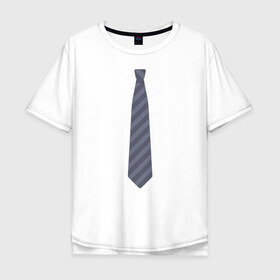 Мужская футболка хлопок Oversize с принтом Business , 100% хлопок | свободный крой, круглый ворот, “спинка” длиннее передней части | Тематика изображения на принте: business | business style | галстук | деловой стиль