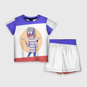 Детский костюм с шортами 3D с принтом CountryHumans  Россия ,  |  | balls | country | countryballs | countryhumans | fandom | flag | flags | humans | russia | ussr | болз | кантри | кантриболз | кантрихуманс | россия | ссср | страна | страны | флаг | флаги | фэндом | хуманс | хьюманс