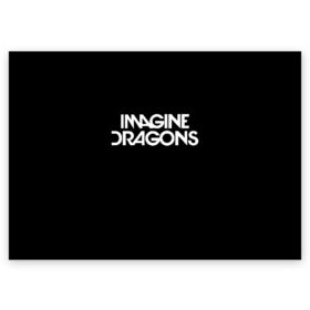 Поздравительная открытка с принтом IMAGINE DRAGONS , 100% бумага | плотность бумаги 280 г/м2, матовая, на обратной стороне линовка и место для марки
 | evolve | id | imagine dragons | драконы | ид