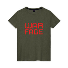 Женская футболка хлопок с принтом WARFACE , 100% хлопок | прямой крой, круглый вырез горловины, длина до линии бедер, слегка спущенное плечо | warface | вар фейс | варфейс