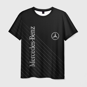Мужская футболка 3D с принтом Mercedes , 100% полиэфир | прямой крой, круглый вырез горловины, длина до линии бедер | amg | mercedes | авто | автомобиль | иномарка | логотип | машина | мерседес | текстура