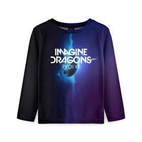 Детский лонгслив 3D с принтом IMAGINE DRAGONS , 100% полиэстер | длинные рукава, круглый вырез горловины, полуприлегающий силуэт
 | evolve | id | imagine dragons | драконы | ид