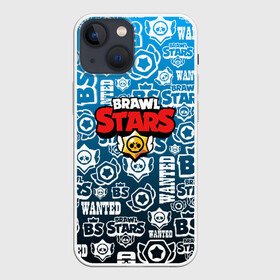 Чехол для iPhone 13 mini с принтом BRAWL STARS LOGOBOMBING ,  |  | android | brawl stars | colt | crow | games | leon | penny | poco. | shelly | spike | wanted | брав | бравл старс | звезды | игры | мобильные игры | старс