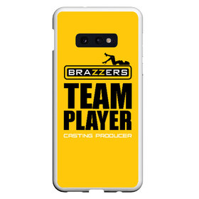 Чехол для Samsung S10E с принтом Brazzers Team player , Силикон | Область печати: задняя сторона чехла, без боковых панелей | adults | brazzers | casting | emblem | films | girl | inscription | logo | player | producer | silhouette | studio | team | девушка | игрок | кастинг | командный | логотип | надпись | продюсер | силуэт | студия | фильмы | эмблема