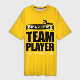 Платье-футболка 3D с принтом Brazzers Team player ,  |  | adults | brazzers | casting | emblem | films | girl | inscription | logo | player | producer | silhouette | studio | team | девушка | игрок | кастинг | командный | логотип | надпись | продюсер | силуэт | студия | фильмы | эмблема