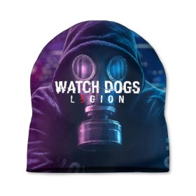 Шапка 3D с принтом WATCH DOGS LEGION , 100% полиэстер | универсальный размер, печать по всей поверхности изделия | ded sec | fox | hacker | legion | watch dogs | watch dogs 2 | watch dogs legion | легион | хакер