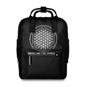 Женский рюкзак 3D с принтом BRING ME THE HORIZON , 100% полиэстер | лямки с регулируемой длиной, сверху ручки, чтобы рюкзак нести как сумку. Основное отделение закрывается на молнию, как и внешний карман. Внутри два дополнительных кармана, один из которых закрывается на молнию. По бокам два дополнительных кармашка, куда поместится маленькая бутылочка
 | bmth | bring me the horizon