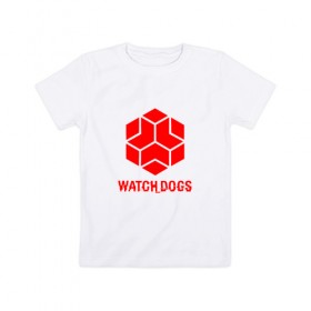 Детская футболка хлопок с принтом WATCH DOGS , 100% хлопок | круглый вырез горловины, полуприлегающий силуэт, длина до линии бедер | Тематика изображения на принте: ded sec | hacker | legion | watch dogs | watch dogs 2 | watch dogs legion | легион | хакер