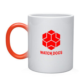 Кружка хамелеон с принтом WATCH DOGS , керамика | меняет цвет при нагревании, емкость 330 мл | ded sec | hacker | legion | watch dogs | watch dogs 2 | watch dogs legion | легион | хакер