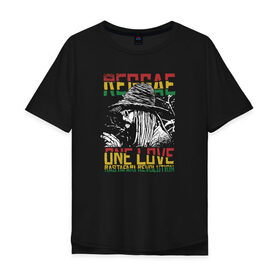 Мужская футболка хлопок Oversize с принтом Регги , 100% хлопок | свободный крой, круглый ворот, “спинка” длиннее передней части | bob marley | chillin | rasta | reggae | боб | боб марли | марли | раста | растаман | регги