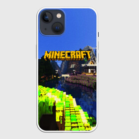 Чехол для iPhone 13 с принтом MINECRAFT ,  |  | craft | creeper | dungeon | dungeons | earth | game | logo | mine | minecraft | mobile | online | дунгеонс | земля | зомби | игра | крипер | лого | майкрафт | майнкрафт | мобайл | онлайн | подземелье | подземелья