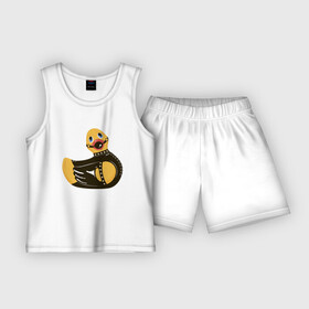 Детская пижама с шортами хлопок с принтом Уточка bdsm ,  |  | кляп | кожа | латекс | птица | утка | уточка