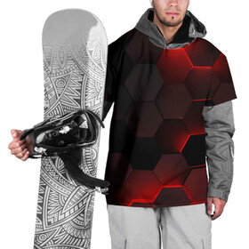 Накидка на куртку 3D с принтом 3D плиты , 100% полиэстер |  | 3d | 3д | абстракция | квадраты | неон | плитки | плиты | свет | свечение | текстура