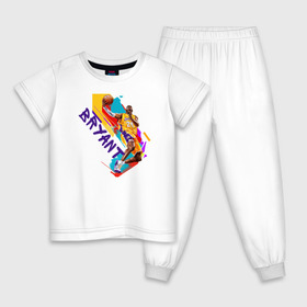 Детская пижама хлопок с принтом Kobe Bryant , 100% хлопок |  брюки и футболка прямого кроя, без карманов, на брюках мягкая резинка на поясе и по низу штанин
 | adidas | basketball | bryant | jordan | lakers | lebron | nba | nike | slam dunk | баскетбол