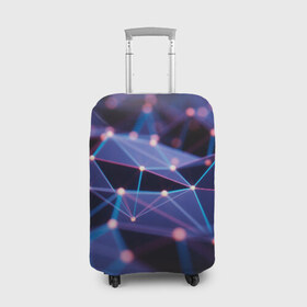 Чехол для чемодана 3D с принтом 3D блики , 86% полиэфир, 14% спандекс | двустороннее нанесение принта, прорези для ручек и колес | 3d | 3д | абстракция | блестки | блики | искры | кубы | свет | свечение | текстура