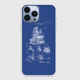 Чехол для iPhone 13 Pro Max с принтом Locomotives ,  |  | patent | дорога | жд | железная | идея | история | локомотив | паровоз | патент | поезд | поезда | путешествие | путь | разработка | чертеж | чертежи