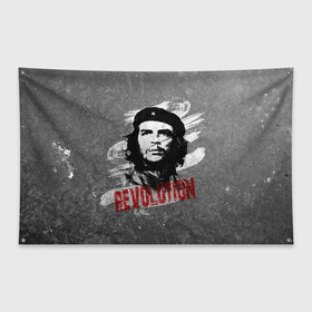 Флаг-баннер с принтом Че Гевара , 100% полиэстер | размер 67 х 109 см, плотность ткани — 95 г/м2; по краям флага есть четыре люверса для крепления | che | che guevara | cuba | ernesto guevara | guerrilla | revolution | viva la | viva la revolution | история | куба | партизан | революция | свобода | че | че гевара | чегевара