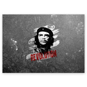 Поздравительная открытка с принтом Че Гевара , 100% бумага | плотность бумаги 280 г/м2, матовая, на обратной стороне линовка и место для марки
 | che | che guevara | cuba | ernesto guevara | guerrilla | revolution | viva la | viva la revolution | история | куба | партизан | революция | свобода | че | че гевара | чегевара