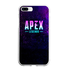 Чехол для iPhone 7Plus/8 Plus матовый с принтом Apex Legends Neon logo , Силикон | Область печати: задняя сторона чехла, без боковых панелей | apex | apex legends | bangalor | bloodhound | caustic | crypto | gibraltar | legends | lifeline | logo | mirage | neon | pathfinder | titanfall | watson | wraith | апекс | неон