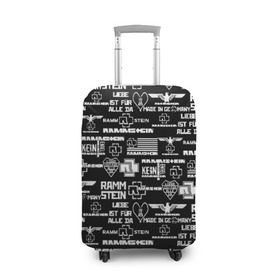 Чехол для чемодана 3D с принтом RAMMSTEIN , 86% полиэфир, 14% спандекс | двустороннее нанесение принта, прорези для ручек и колес | metallica | rammstein | rock | металл | музыка | раммштайн | рок