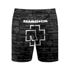 Мужские шорты спортивные с принтом RAMMSTEIN ,  |  | metallica | rammstein | rock | металл | музыка | раммштайн | рок