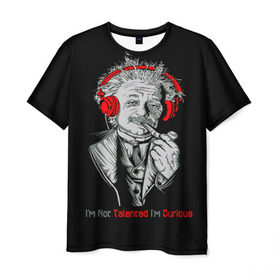 Мужская футболка 3D с принтом Альберт Эйнштейн , 100% полиэфир | прямой крой, круглый вырез горловины, длина до линии бедер | albert einstein | biography | genius | history | physics | relativity | science | альберт эйнштейн | биография | гений | история | наука | относительность | физика