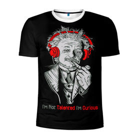 Мужская футболка 3D спортивная с принтом Альберт Эйнштейн , 100% полиэстер с улучшенными характеристиками | приталенный силуэт, круглая горловина, широкие плечи, сужается к линии бедра | albert einstein | biography | genius | history | physics | relativity | science | альберт эйнштейн | биография | гений | история | наука | относительность | физика