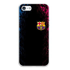 Чехол для iPhone 5/5S матовый с принтом FC BARCA , Силикон | Область печати: задняя сторона чехла, без боковых панелей | barcelona | fc barca | барка | барселона