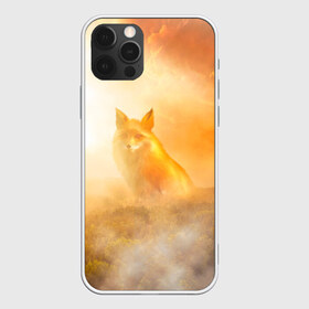Чехол для iPhone 12 Pro Max с принтом Лисичка в тумане , Силикон |  | animals | forest | fox | арт | животное | лес | лиса | лисичка | облака | рисунок | рыжая лиса | туман