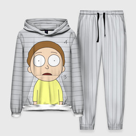 Мужской костюм 3D (с толстовкой) с принтом Morty is in prison ,  |  | c 137 | morty | morty smith | portal | rick | rick and morty | rick sanchez | sanchez | smith | морти | морти смит | портал | рик | рик и морти | рик санчез | санчез | смит