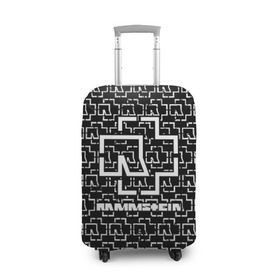 Чехол для чемодана 3D с принтом RAMMSTEIN , 86% полиэфир, 14% спандекс | двустороннее нанесение принта, прорези для ручек и колес | 