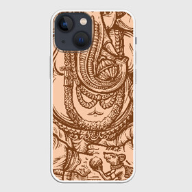 Чехол для iPhone 13 mini с принтом Ганеш ,  |  | бог. индуизм | буддизм | ганеш | ганеша | индия | кришна | мифология | оберег | ом | слон | талисман