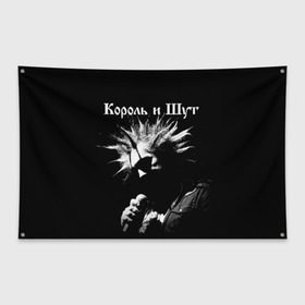 Флаг-баннер с принтом Король и Шут + Анархия (спина) , 100% полиэстер | размер 67 х 109 см, плотность ткани — 95 г/м2; по краям флага есть четыре люверса для крепления | киш | король и шут | михаил горшенев