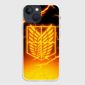 Чехол для iPhone 13 mini с принтом АТАКА ТИТАНОВ. Огненные молнии ,  |  | attack on titan | monsters | атака титанов | монстры | титаны