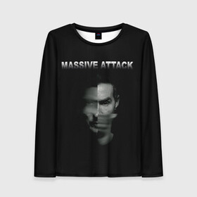 Женский лонгслив 3D с принтом Massive attack , 100% полиэстер | длинные рукава, круглый вырез горловины, полуприлегающий силуэт | 100 suns | dance | electronic | masive atack | masive attack | mezannine | one point six | tricky | trip hop | triphop | мэссив аттак