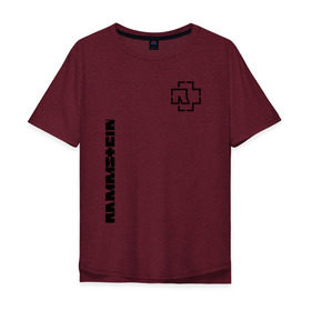 Мужская футболка хлопок Oversize с принтом RAMMSTEIN (НА СПИНЕ) , 100% хлопок | свободный крой, круглый ворот, “спинка” длиннее передней части | Тематика изображения на принте: rammstein | рамштайн