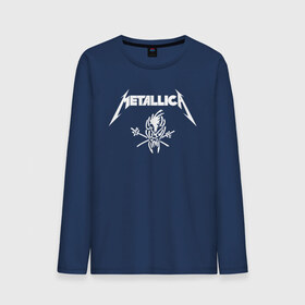 Мужской лонгслив хлопок с принтом METALLICA , 100% хлопок |  | metallica | metallica logo | rock | метал группа | металл | металлика логотип | музыка | рок | трэш метал | хеви метал